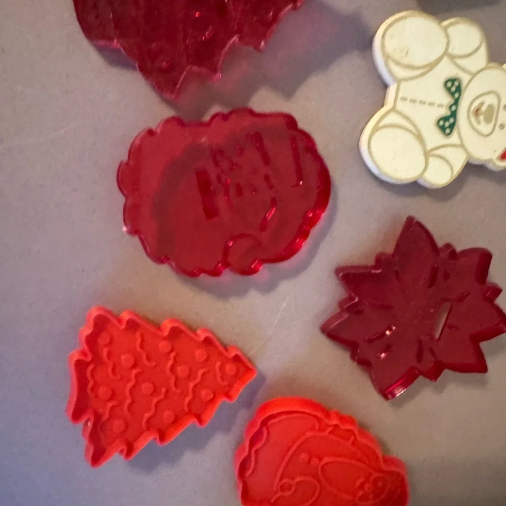 Vintage Red and White Cookie Cutters